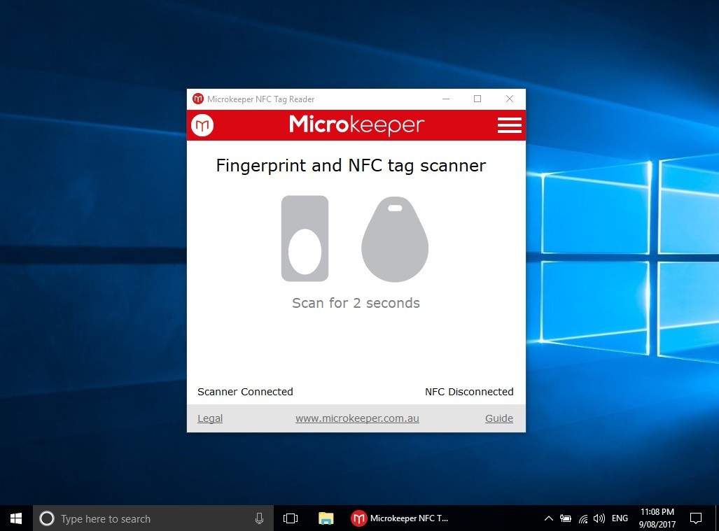 Microkeeper Fingerprint Scanner Desktop