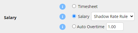 salary payment option with Shadow Rate Rule
