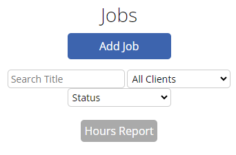 an image of the "Hours Report" button on the Job page to open up the Hours Worked on Job report