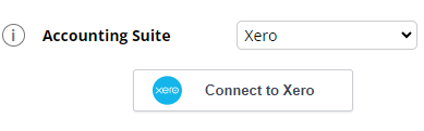 global settings accounting suite selection for xero