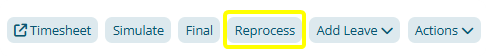image of reprocess button on the quick action toolbar on the payslip