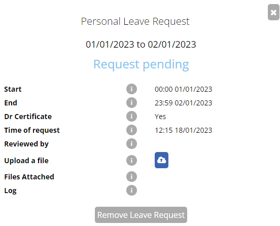 Expanded personal leave form information