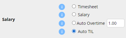 Setting up Auto TIL on Employee Profile