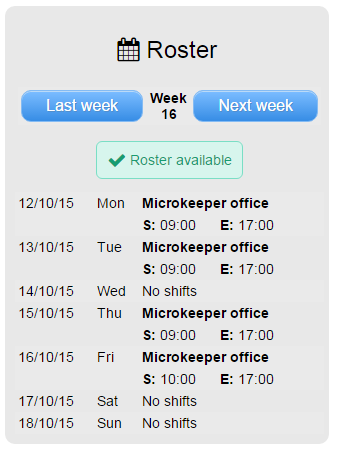 Access Rosters Payslips Online