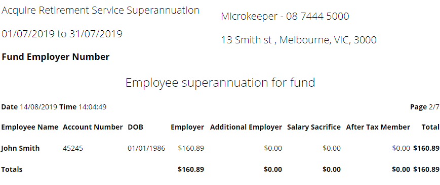 Super Via  Fund Report