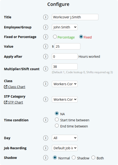 an image of an extra earnings rule configured to pay workers comp entitlement