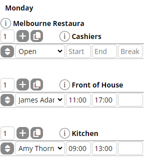 Rostering with Roles enabled