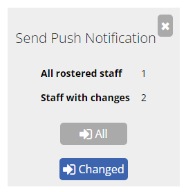Image of the Send Push Notification window