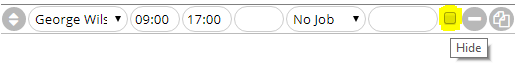 Hide Rostered Shift